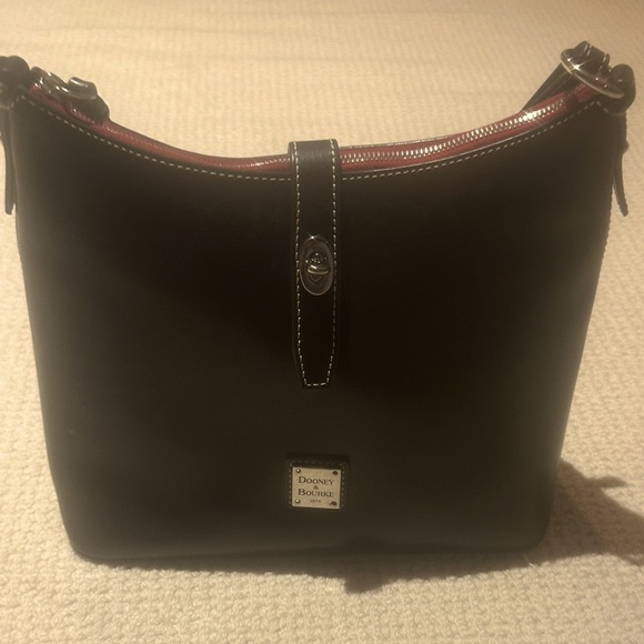 Dooney & Bourke Wine and Leather Bag with red accents - Picture 1 of 6